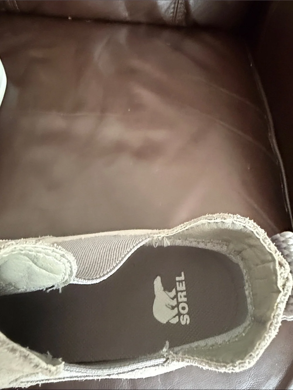 Sorel Women's Out N About slip on wedge size 8.5 chrome gray suede waterproof